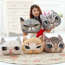Load image into Gallery viewer, 40cm*38cm New 3D cat emoji Pillow cushion Personality Car Cushion Creative Cat shape Nap smiley face pillow Cute seat coussin-42-