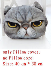 Load image into Gallery viewer, 40cm*38cm New 3D cat emoji Pillow cushion Personality Car Cushion Creative Cat shape Nap smiley face pillow Cute seat coussin-42-