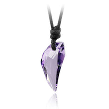 Load image into Gallery viewer, Austrian Crystal The teeth of the Wolf pendant chains long Leather men jewelry necklace 10 colours--149--