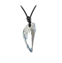 Load image into Gallery viewer, Austrian Crystal The teeth of the Wolf pendant chains long Leather men jewelry necklace 10 colours--149--