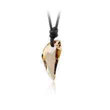 Load image into Gallery viewer, Austrian Crystal The teeth of the Wolf pendant chains long Leather men jewelry necklace 10 colours--149--