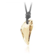 Load image into Gallery viewer, Austrian Crystal The teeth of the Wolf pendant chains long Leather men jewelry necklace 10 colours--149--