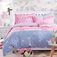 Load image into Gallery viewer, Classic bedding set 5 size grey blue flower bed linens 4pcs/set duvet cover set Pastoral bed sheet AB side duvet cover 2018 bed-35-