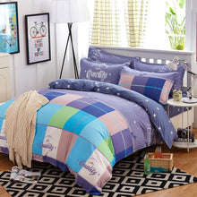 Load image into Gallery viewer, Classic bedding set 5 size grey blue flower bed linens 4pcs/set duvet cover set Pastoral bed sheet AB side duvet cover 2018 bed-35-