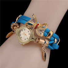Load image into Gallery viewer, MINHIN Butterfly Retro Bracelet Watches Women Lovely Wedding Quartz Wrist Watches 6 Colors Rhinestone Delicate Female Watch--179--