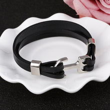 Load image into Gallery viewer, ZOSHI Wholesale Cuff braided Wrap Bracelet &amp; Bangles Men Jewelry Pirate Genuine Leather Anchor Bracelets Vintage Men's Jewelry--148--