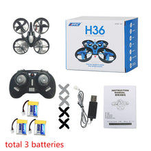 Load image into Gallery viewer, JJRC H36 Mini Drone RC Drone Quadcopters Headless Mode One Key Return RC Helicopter VS JJRC H8 Mini H20 Dron Best Toys For Kids ---52---