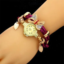 Load image into Gallery viewer, MINHIN Butterfly Retro Bracelet Watches Women Lovely Wedding Quartz Wrist Watches 6 Colors Rhinestone Delicate Female Watch--179--