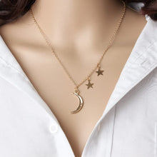 Load image into Gallery viewer, Free shipping! New fashion holiday Seaside resort beach jewelry crystal triangle water drop U shape Star moon chains necklace--163--