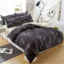 Load image into Gallery viewer, Classic bedding set 5 size grey blue flower bed linens 4pcs/set duvet cover set Pastoral bed sheet AB side duvet cover 2018 bed-35-