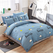 Load image into Gallery viewer, Classic bedding set 5 size grey blue flower bed linens 4pcs/set duvet cover set Pastoral bed sheet AB side duvet cover 2018 bed-35-