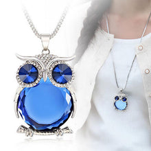 Load image into Gallery viewer, LNRRABC Women Sweater Chain Necklace Owl Design Rhinestones Crystal Pendant Necklaces Jewelry Clothing Accessories Drop Shipping--166--