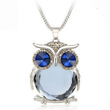 Load image into Gallery viewer, LNRRABC Women Sweater Chain Necklace Owl Design Rhinestones Crystal Pendant Necklaces Jewelry Clothing Accessories Drop Shipping--166--