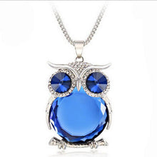 Load image into Gallery viewer, LNRRABC Women Sweater Chain Necklace Owl Design Rhinestones Crystal Pendant Necklaces Jewelry Clothing Accessories Drop Shipping--166--