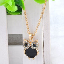 Load image into Gallery viewer, LNRRABC Women Sweater Chain Necklace Owl Design Rhinestones Crystal Pendant Necklaces Jewelry Clothing Accessories Drop Shipping--166--