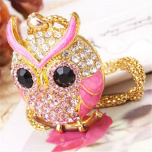 Load image into Gallery viewer, LNRRABC Women Sweater Chain Necklace Owl Design Rhinestones Crystal Pendant Necklaces Jewelry Clothing Accessories Drop Shipping--166--