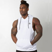 Load image into Gallery viewer, Mens Gyms Hoodie Singlets Sweatshirts sleeveless hoodies Stringer Bodybuilding Fitness male waistcoat Shirts Casual hoodies--112--