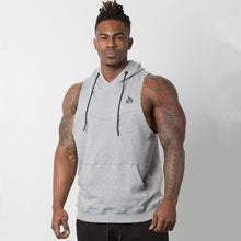 Load image into Gallery viewer, Mens Gyms Hoodie Singlets Sweatshirts sleeveless hoodies Stringer Bodybuilding Fitness male waistcoat Shirts Casual hoodies--112--