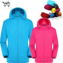 Load image into Gallery viewer, Men Women Quick Dry Hiking Jacket Waterproof Sun&amp;UV Protection Coats Outdoor Sport Skin Jackets Summer autumn Rain Thin Jackets---73---