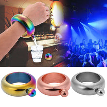 Load image into Gallery viewer, 3.5oz Bangle Bracelet Hip Flask Stainless Steel Funnel Bangle Bracelet Wine Bottle Portable Whiskey Drinkware Alcohol Pot-39-