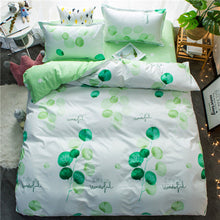 Load image into Gallery viewer, Classic bedding set 5 size grey blue flower bed linens 4pcs/set duvet cover set Pastoral bed sheet AB side duvet cover 2018 bed-35-