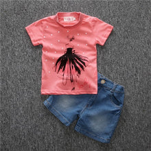 Load image into Gallery viewer, ST154 2018 new fashion boys clothes set kids loose-fitting cotton plaid shirt+ pants+ belt 3 pcs minion kids clothing set retail--137--