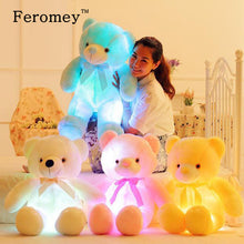 Load image into Gallery viewer, 32/50cm Big Colorful Glowing Teddy Bear Luminous Plush Toys Kawaii Light Up Led Teddy Bear Stuffed Toys Doll Kids Christmas Gift--49--