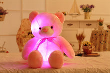 Load image into Gallery viewer, 32/50cm Big Colorful Glowing Teddy Bear Luminous Plush Toys Kawaii Light Up Led Teddy Bear Stuffed Toys Doll Kids Christmas Gift--49--