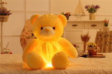 Load image into Gallery viewer, 32/50cm Big Colorful Glowing Teddy Bear Luminous Plush Toys Kawaii Light Up Led Teddy Bear Stuffed Toys Doll Kids Christmas Gift--49--