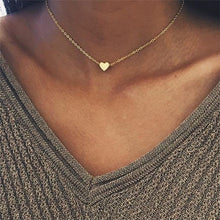 Load image into Gallery viewer, H26 Free Shipping New Fashion Heart Leaf Moon Pendant Necklace Crystal Necklace Women Holiday Beach Statement Jewelry Wholesale--161--