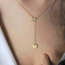 Load image into Gallery viewer, H26 Free Shipping New Fashion Heart Leaf Moon Pendant Necklace Crystal Necklace Women Holiday Beach Statement Jewelry Wholesale--161--