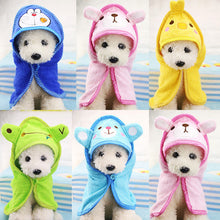 Load image into Gallery viewer, Cute Pet Dog Towel Soft Drying Bath Pet Towel For Dog Cat Hoodies Puppy Super Absorbent Bathrobes Cleaning Necessary supply ---57--