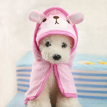 Load image into Gallery viewer, Cute Pet Dog Towel Soft Drying Bath Pet Towel For Dog Cat Hoodies Puppy Super Absorbent Bathrobes Cleaning Necessary supply ---57--