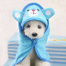 Load image into Gallery viewer, Cute Pet Dog Towel Soft Drying Bath Pet Towel For Dog Cat Hoodies Puppy Super Absorbent Bathrobes Cleaning Necessary supply ---57--