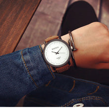 Load image into Gallery viewer, Watches Men Top Brand Luxury Retro Design PU Leather Band Analog Alloy business clock Quartz Wrist Watch relogio masculino 2018--181--