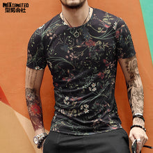 Load image into Gallery viewer, 2018 new spring men's digital printing short sleeved T-shirt cotton casual tops tees Fitness Mens T-shirt brand clothing--121--