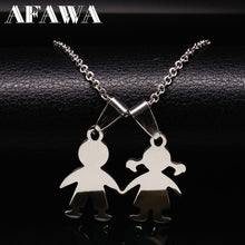 Load image into Gallery viewer, Family Boys Girls Stainless Steel Necklaces Mama Necklace &amp; Pendants For Women Men Kids Jewelry colares feminino masculino --170--