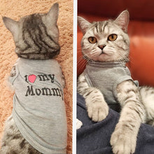 Load image into Gallery viewer, Cute Cat Clothes Spring Summer Pet Clothing for Cat Fashion Pet Jacket Printed Vest Costume Funny Apparel Cat Clothing --54--