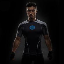 Load image into Gallery viewer, Short Sleeve 3D T Shirt Men T-Shirt Male Crossfit Tee Captain America Superman tshirt Men Fitness Compression Shirt Punisher --117--