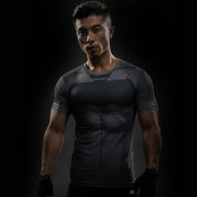 Load image into Gallery viewer, Short Sleeve 3D T Shirt Men T-Shirt Male Crossfit Tee Captain America Superman tshirt Men Fitness Compression Shirt Punisher --117--