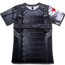 Load image into Gallery viewer, Short Sleeve 3D T Shirt Men T-Shirt Male Crossfit Tee Captain America Superman tshirt Men Fitness Compression Shirt Punisher --117--