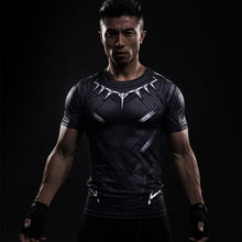 Load image into Gallery viewer, Short Sleeve 3D T Shirt Men T-Shirt Male Crossfit Tee Captain America Superman tshirt Men Fitness Compression Shirt Punisher --117--