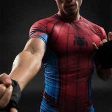 Load image into Gallery viewer, Short Sleeve 3D T Shirt Men T-Shirt Male Crossfit Tee Captain America Superman tshirt Men Fitness Compression Shirt Punisher --117--