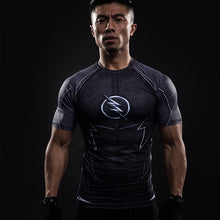Load image into Gallery viewer, Short Sleeve 3D T Shirt Men T-Shirt Male Crossfit Tee Captain America Superman tshirt Men Fitness Compression Shirt Punisher --117--