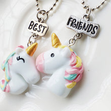 Load image into Gallery viewer, 2PCS/Lot Unicorn Pendant Necklaces For Children Girls Best Friend Friendshipe Necklace Chain Jewelry --175--