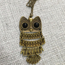 Load image into Gallery viewer, LNRRABC Women Sweater Chain Necklace Owl Design Rhinestones Crystal Pendant Necklaces Jewelry Clothing Accessories Drop Shipping--166--
