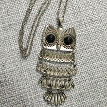 Load image into Gallery viewer, LNRRABC Women Sweater Chain Necklace Owl Design Rhinestones Crystal Pendant Necklaces Jewelry Clothing Accessories Drop Shipping--166--