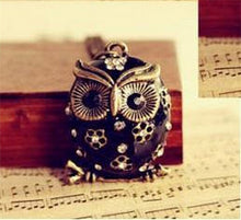 Load image into Gallery viewer, LNRRABC Women Sweater Chain Necklace Owl Design Rhinestones Crystal Pendant Necklaces Jewelry Clothing Accessories Drop Shipping--166--
