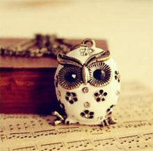 Load image into Gallery viewer, LNRRABC Women Sweater Chain Necklace Owl Design Rhinestones Crystal Pendant Necklaces Jewelry Clothing Accessories Drop Shipping--166--