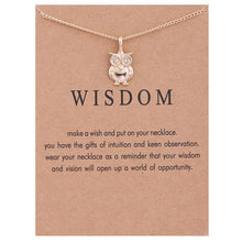 Load image into Gallery viewer, LNRRABC Women Sweater Chain Necklace Owl Design Rhinestones Crystal Pendant Necklaces Jewelry Clothing Accessories Drop Shipping--166--